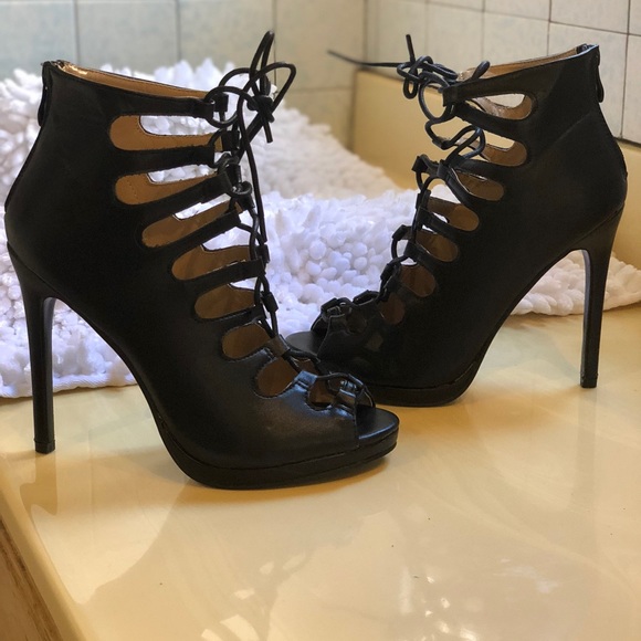 Black Heels with Strap. Size 7.5 - Picture 1 of 4